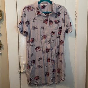 Vans Floral Button Up Top
